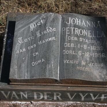 VYVER Johanna Petronella, van der nee STASSEN 1899-1956