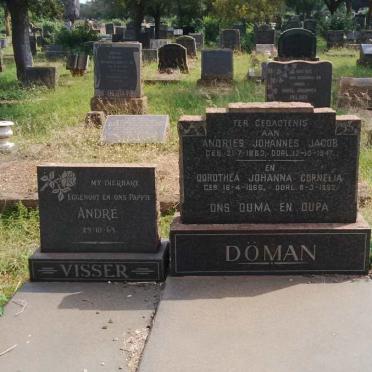 VISSER André -1963 :: DOMAN Andries Johannes Jacob 1863-1947 &amp; Dorothea Johanna Cornelia 1866-1952