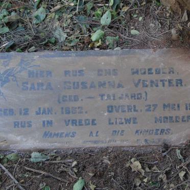 VENTER Sara Susanna nee TALJARD 1862-1945