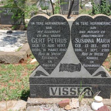 VISSER Gert Petrus 1897-1947 &amp; Susanna Maria 1907-2001