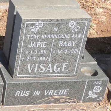 VISAGE Japie 1911-1997 & Baby 1921- 