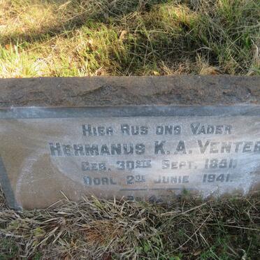 VENTER Hermanus K.A. 1851-1941