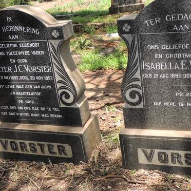 VORSTER Pieter J. C. 1892-1957 & Isabella E. 1896-1972