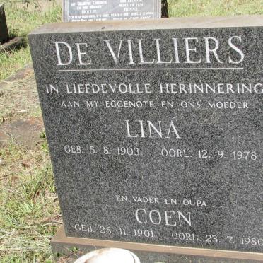 VILLIERS Coen, de 1901-1980 &amp; Lina 1903-1978