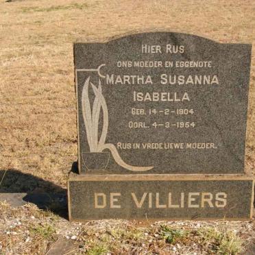 VILLIERS Martha Susanna Isabella, de 1904-1954 