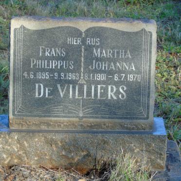 VILLIERS Frans Philippus, de 1895-1963 &amp; Martha Johanna 1901-1970