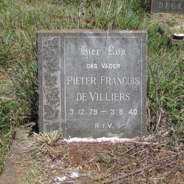 VILLIERS Pieter Francois, de 1879-1940