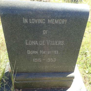 VILLIERS Edna, de nee HAYBITTEL 1915-1953