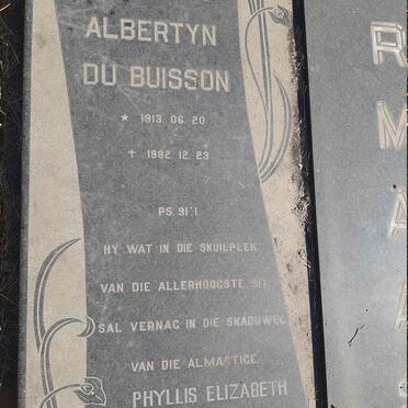 VERMAAS Casparus Albertyn Du Buisson 1913-1982 &amp; Phyllis Elizabeth 1920-2014