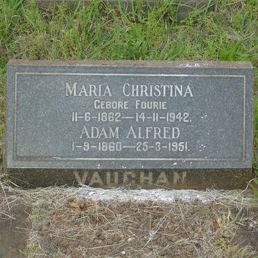 VAUGHAN Adam Alfred 1860-1952 &amp; Maria Christina FOURIE 1862-1942