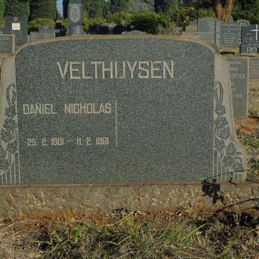 VELTHUYSEN Daniel Nicholas 1901-1961