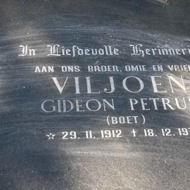 VILJOEN Gideon Petrus 1912-1972