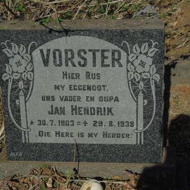VORSTER Jan Hendrik 1903-1938