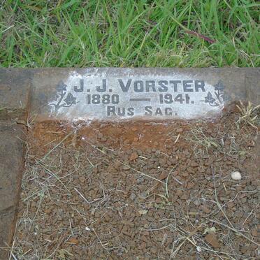VORSTER J.J. 1880-1941
