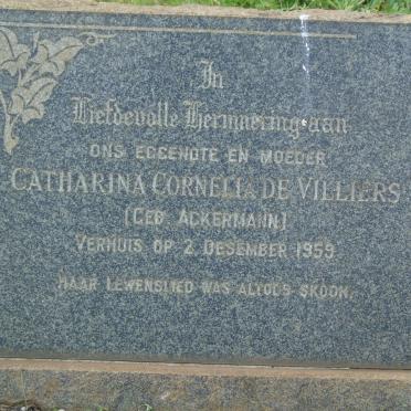 VILLIERS Catharina Cornelia, de nee ACKERMANN -1959