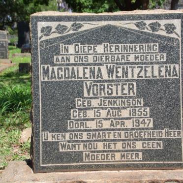 VORSTER Magdalena Wentzelena nee JENKINSON 1855-1947