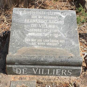 VILLIERS Fernando August, de 1915-1954