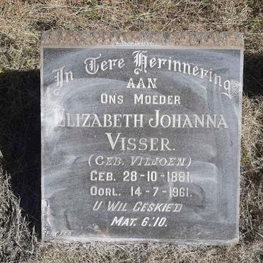 VISSER Elizabeth Johanna nee VILJOEN 1881-1961