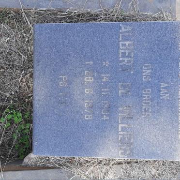 VILLIERS Albert, de 1904-1978