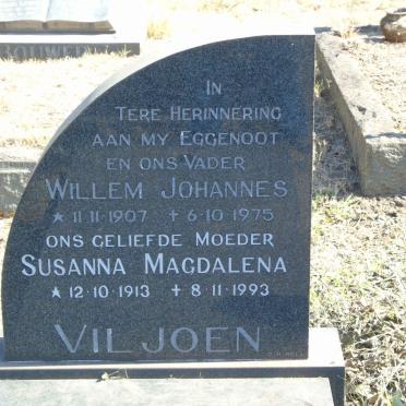 VILJOEN Willem Johannes 1907-1975 &amp; Susanna Magdalena 1913-1993