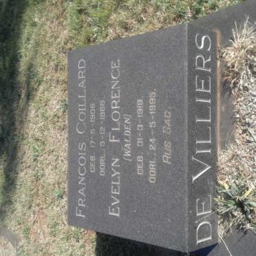 VILLIERS Francois Coillard, de 1906-1966 &amp; Evelyn Florence WALDEN 1918-1995