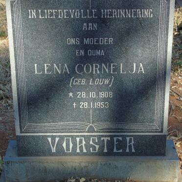 VORSTER Lena Cornelja nee LOUW 1908-1953