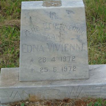 WALT Edna Vivienne, van der 1972-1972