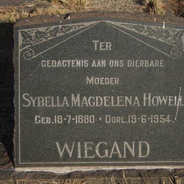 WIEGAND Sybella Magdelena Howell 1880-1954