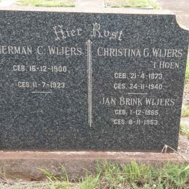WIJERS Jan Brink 1865-1953 &amp; Christina G. THOEN 1873-1940 :: WIJERS Herman C. 1900-1923