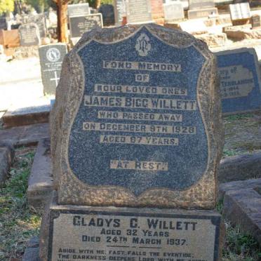 WILLETT James Bigg -1928 :: WILLETT Gladys C. -1937