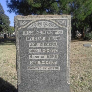ZIEGERS Joe 1937 :: ZIEGERS  Nora -1937