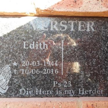 VERSTER Edith 1944-2016