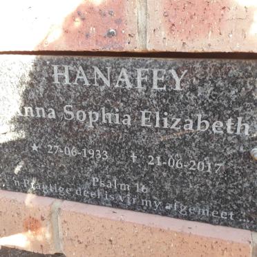 HANAFEY Anna Sophia Elizabeth 1933-2017