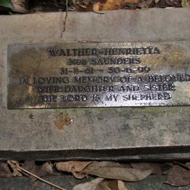 WALTHER Henrietta nee SAUNDERS 1961-1999