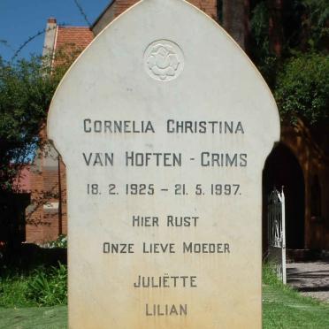 HOFTEN Cornelia Christina, van nee GRIMS 1925-1997