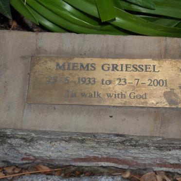 GRIESSEL Miems 1933-2001