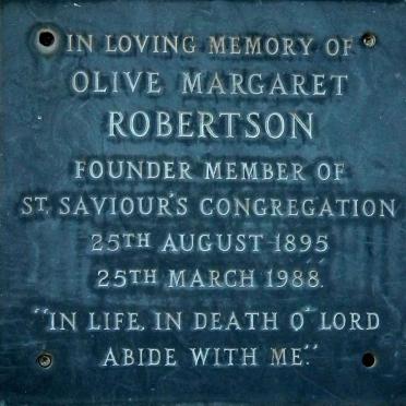 ROBERTSON Olive Margaret 1895-1988
