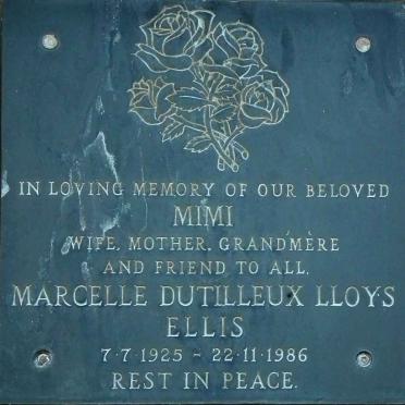 ELLIS Marcelle Dutilleux Lloys 1925-1986