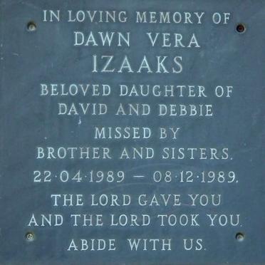 IZAAKS Dawn Vera 1989-1989