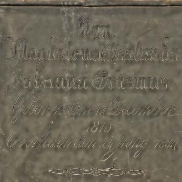 ERASMUS Magdalena Geertruida Johanna 1875-1884