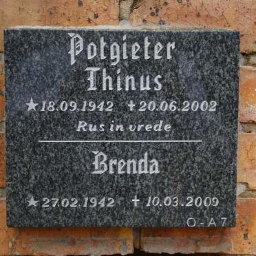 POTGIETER Thinus 1942-2002 &amp; Brenda 1942-2009