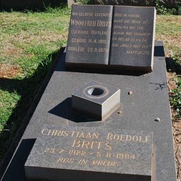 BRITS Christiaan Roedolf 1922-1984 &amp; Winnefred BUTLER 1915-1970