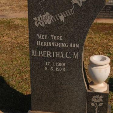 BOTHA Albertha C.M. 1929-1976