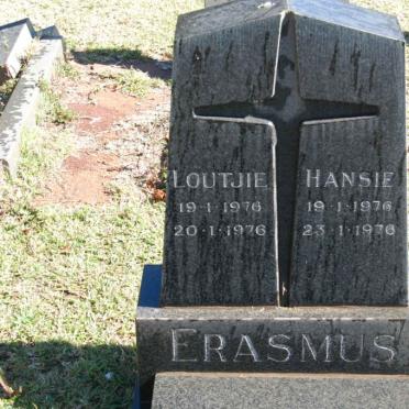 ERASMUS Loutjie 1976-1976 :: ERASMUS Hansie 1976-1976
