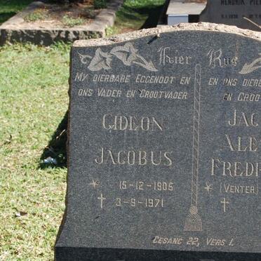 ECK Gideon Jacobus, van 1906-1971 &amp; Jacoba Aletta Fredrieka VENTER 1908-