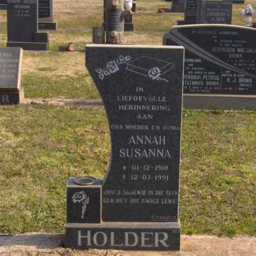 HOLDER Annah Susanna 1910-1991