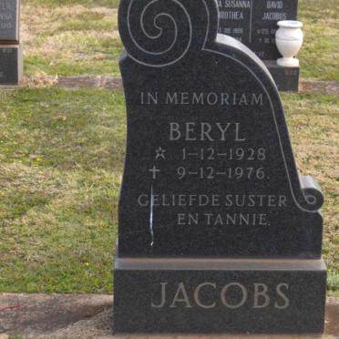 JACOBS Beryl 1928-1976