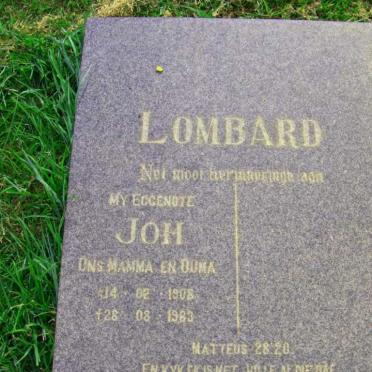 LOMBARD J.O.H. 1908-1963
