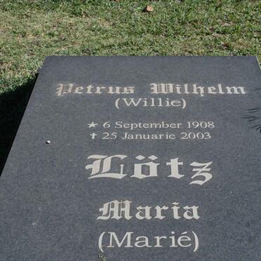 LÖTZ Petrus Wilhelm 1908-2003 &amp; Maria GOUDRIAAN 1916-2002