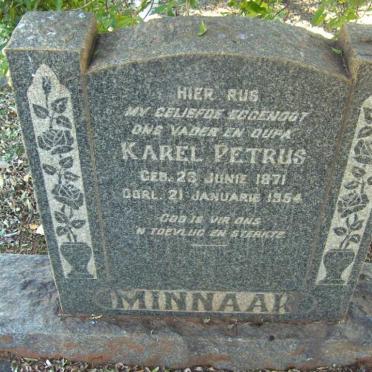 MINNAAR Karel Petrus 1871-1954